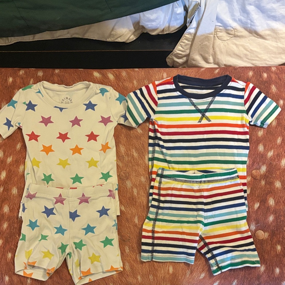 Primary Multicolor Star and Stripe Kids Pajama Set